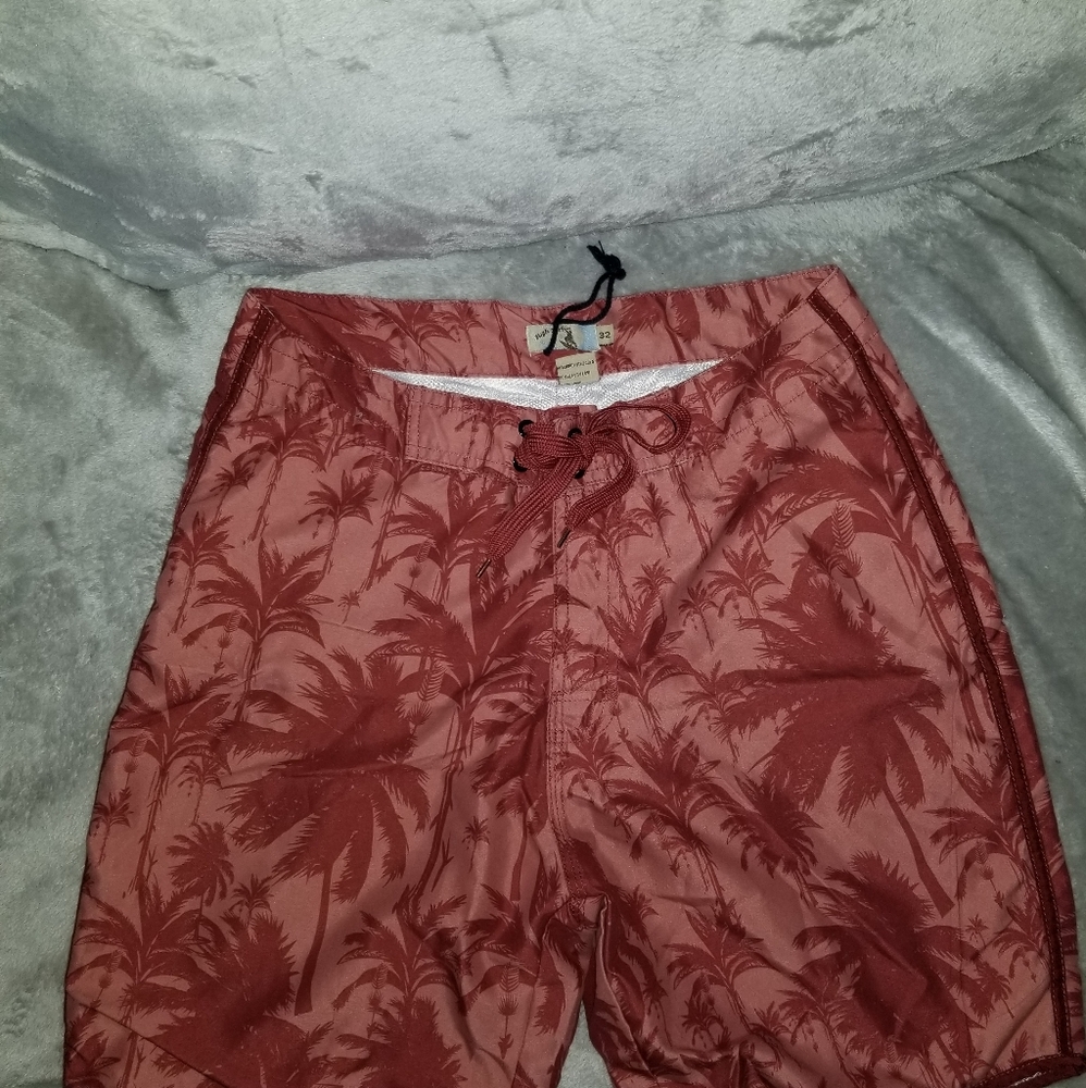 High surf swim trunks